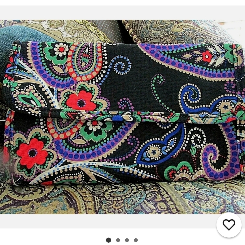 VERA BRADLEY Trifold Makeup Brush Travel Case Holder in Kiev Paisley EUC